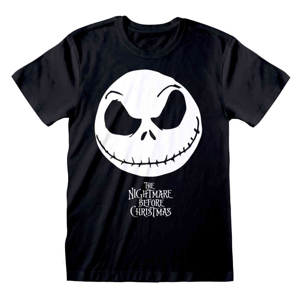 Disney The Nightmare Before Christmas - Jack Face T-shirt Homme - Noir
